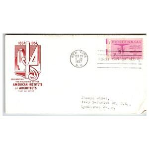 Scott #1080 1957 American Institute of Architects First Day Cover FDC
